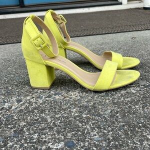 Lime green block heels CL laundry brand